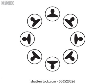 People team, icon, vector illustration eps10