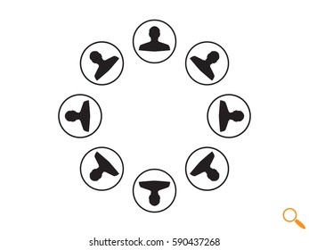 People team, icon, vector illustration eps10