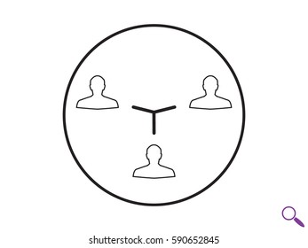 People team icon, vector illustration eps10