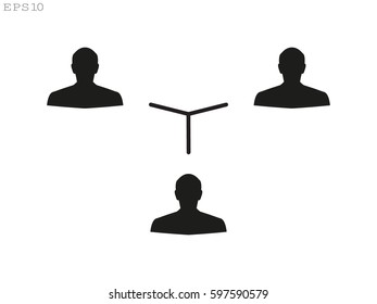 People team, icon, vector illustration eps10