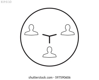 People team, icon, vector illustration eps10
