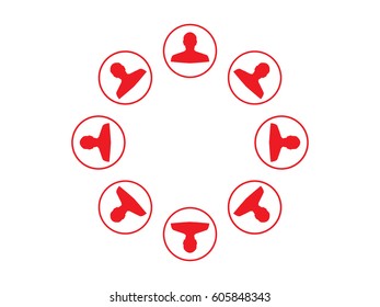 People team, icon, vector illustration eps10