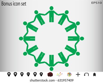 People team, icon, vector illustration eps10