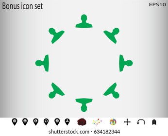 People team, icon, vector illustration eps10