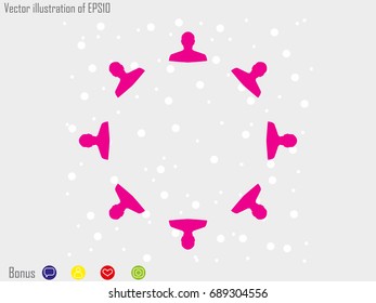 People team icon, vector illustration eps10