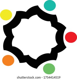 People team logo design vector stock
