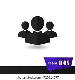 People a team of staff icon vector. The icon in a modern style, isolated on white background. Characters symbol for your web site interface design. Sign crowd vector illustration.
