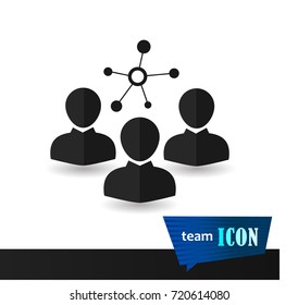 People a team of staff icon vector. The icon in a modern style, isolated on white background. Characters symbol for your web site interface design. Sign crowd vector illustration.
