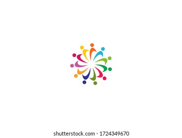 People team vector symbol logo design concept