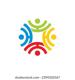 farbiges Symbol für Teamarbeit