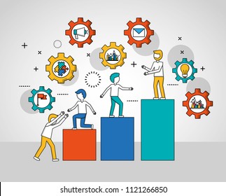 concepto de trabajo en equipo de personas