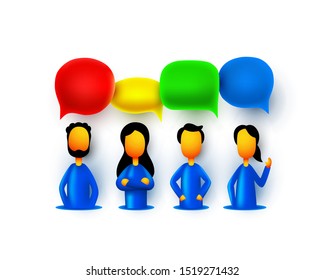 People teamwork group, business infographics work. Vector illustration