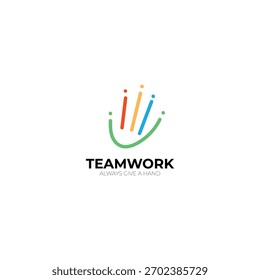 Menschen Teamarbeit Hand Vektor Logo Design