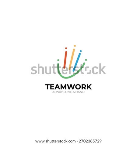 People teamwork hand vector logo design