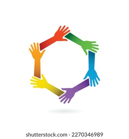 People teamwork Helping Hand vector charity care hands clipart society symbol