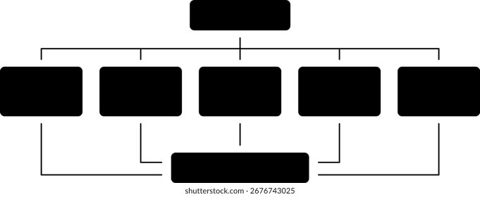 People TeamWork-Symbolsammlung. Schema der Personalverwaltung, Personalverwaltung, Führungspyramide, Unternehmenshierarchie-Pyramide mit Team Leader Symbolen gesetzt. Vektorgrafik