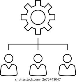 People Teamwork icon collection. Scheme of staff management, people management, management pyramid, Corporate Hierarchy Pyramid with Team Leader icons set. Vector illustration