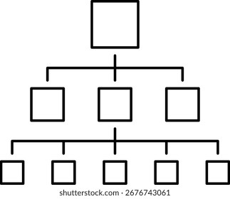 Coleção de ícones do Trabalho em Equipe de Pessoas. Esquema de gerenciamento de pessoal, gerenciamento de pessoas, pirâmide de gerenciamento, Pirâmide de hierarquia corporativa com ícones de Líder de Equipe definidos. Ilustração vetorial
