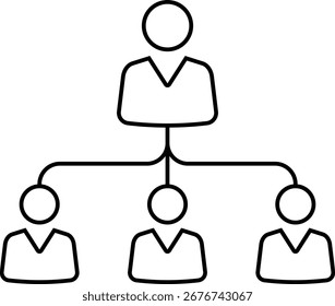 People Teamwork icon collection. Scheme of staff management, people management, management pyramid, Corporate Hierarchy Pyramid with Team Leader icons set. Vector illustration