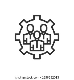  People Teamwork Icon Vector Illustration .