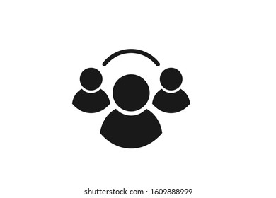 People teamwork icon vector isolated
