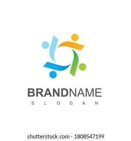 Leute, Teamwork Logo-Design-Vorlage