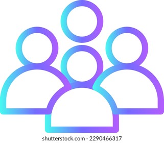 People Teamwork and Management icon with blue duotone style. team, group, person, social, human, user, avatar. Vector illustration