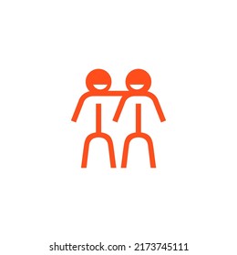 people teamwork unity together flat icon for your web, vector illustration.