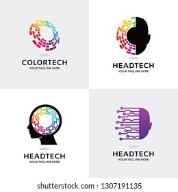 People Tech Logo Set Design Template Collection