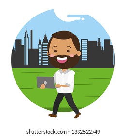 people tech outdoors