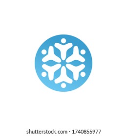 people and technology logo illustration