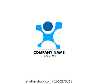 Vector de diseño de plantillas de logotipos de tecnología personal