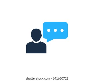 People Testimonial Icon Logo Design Element