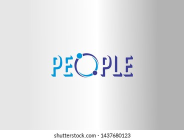 PEOPLE text vector unity logo.
