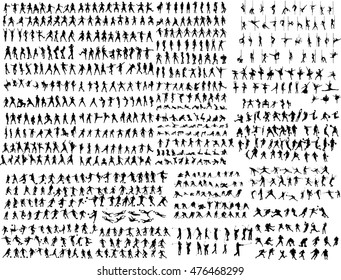People in th different poses