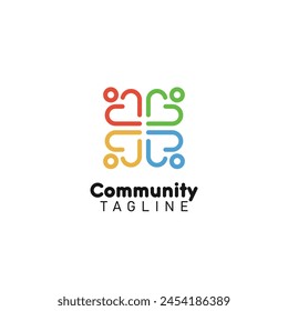 People that Cares and Love Others, Cummunity abstract Logo Icon Design Symbol Template Flat Style Vector