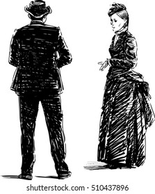 people in the theatrical costumes
