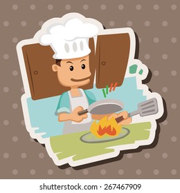 people theme cook elements vector,eps