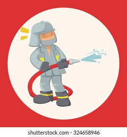 people theme fireman elements vector,eps
