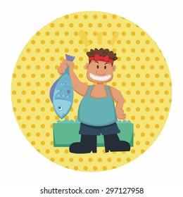people theme fisher elements vector,eps