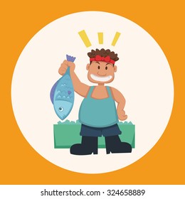 people theme fisher elements vector,eps