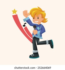 people theme singer elements vector,eps