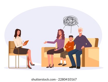 People therapy psychologist psychology psychotherapy therapist diagnosis support concept. Vector graphic design illustration
