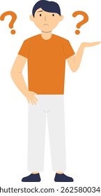 Personas Piensa y haz preguntas. Ilustración vectorial plana.