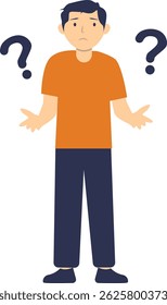 Personas Piensa y haz preguntas. Ilustración vectorial plana.