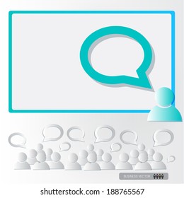 people think and discussion class, vector illustration