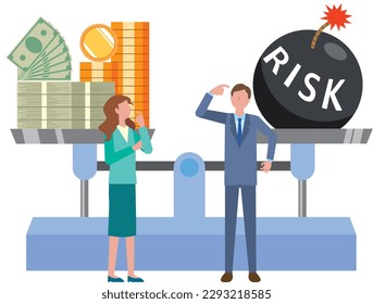people thinking about making money and risk