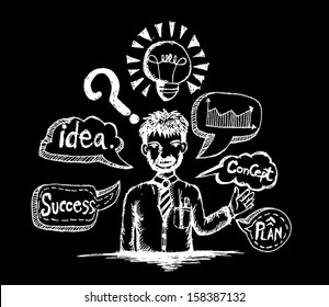 people thinking and people dialog speech bubbles 