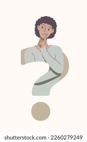 People are thinking to find solutions. Design Thinking creates innovation and creativity with question mark symbol.People character.Vector illustration.