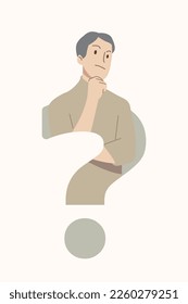 People are thinking to find solutions. Design Thinking creates innovation and creativity with question mark symbol.People character.Vector illustration.